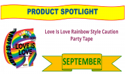 Love Is Love Rainbow Style Caution Party Tape